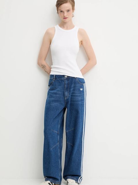 adidas Originals jeansy Baggy Gfx damskie high waist KC6278