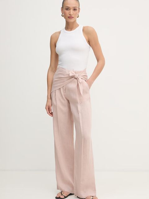 Marella spodnie wide leg damskie lniane SOLISTA - zdjęcie produktu nr 1