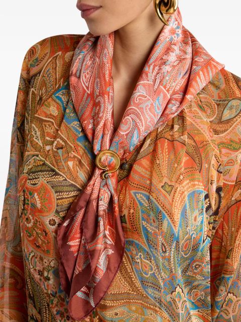 ETRO paisley scarf clip - Gold
