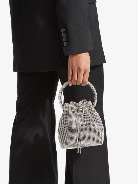 Jimmy Choo Bon Bon crystal-embellished mini bag - Silver