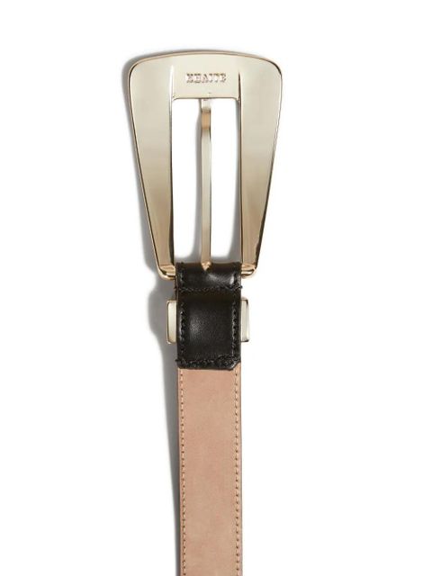 KHAITE buckle leather belt - Black