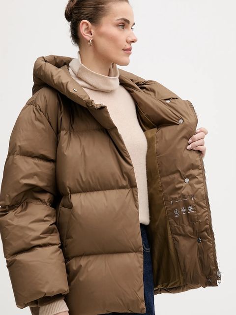 Tommy Hilfiger kurtka puchowa kolor brązowy zimowa WW0WW47746