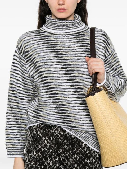 Missoni patterned-jacquard jumper - Grey