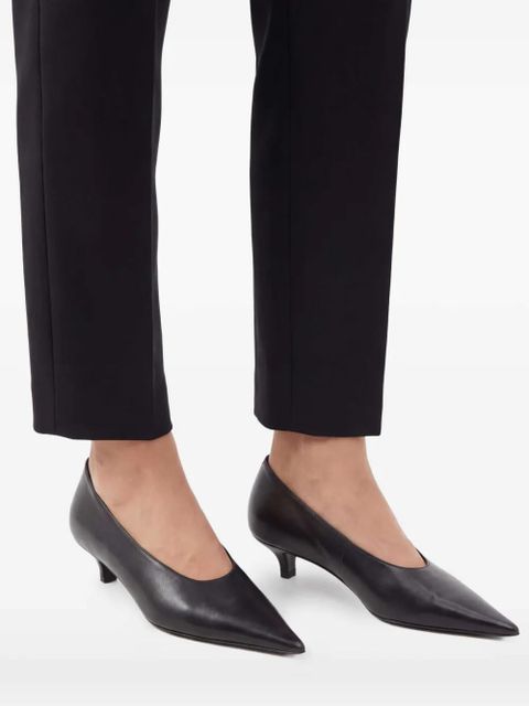 TOTEME sharp nappa kitten pumps - Black