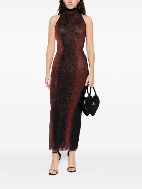 Jean Paul Gaultier python-print maxi dress - Brown - zdjęcie produktu nr 2