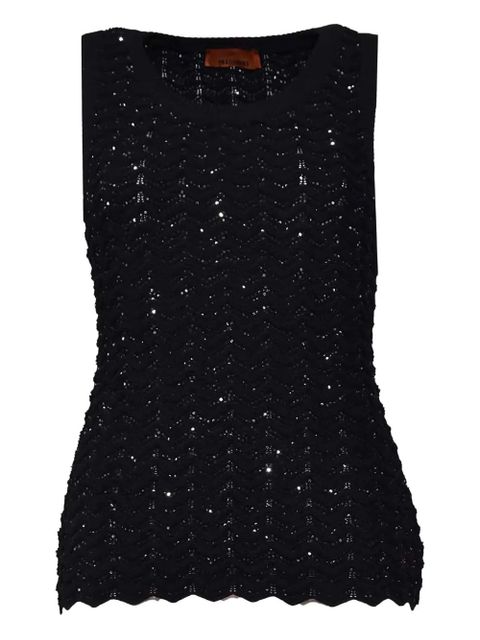 Missoni sequin-embellished tank top - Black - zdjęcie produktu nr 1