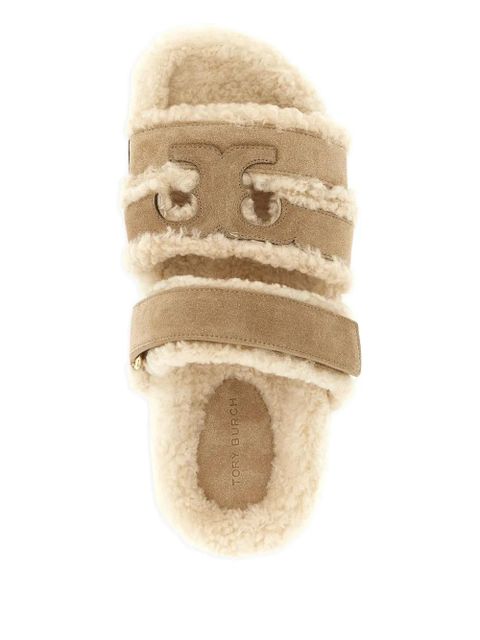 Tory Burch Ines shearling slides - Neutrals