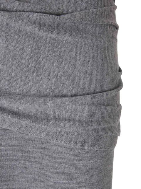 STAUD Wilma ruched midi skirt - Grey