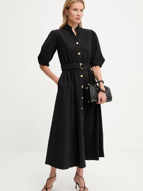 Answear.LAB sukienka kolor czarny maxi rozkloszowana - zdjęcie produktu nr 1