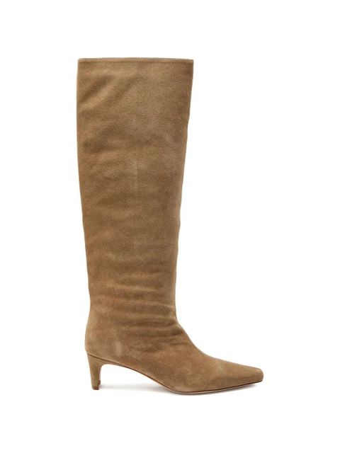 STAUD Wally suede knee-high boots - Neutrals - zdjęcie produktu nr 1