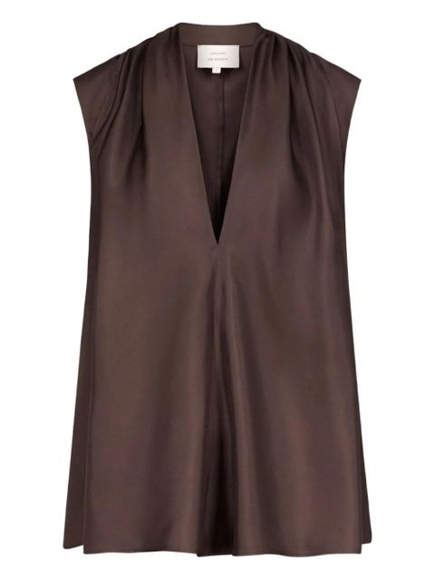 LouLou de Saison Sade gathered sleeveless blouse - Brown - zdjęcie produktu nr 1