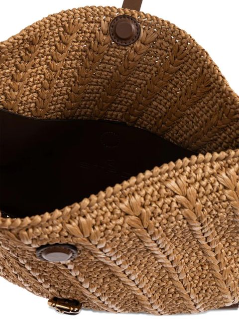 ETRO large Pony woven shoulder bag - Neutrals