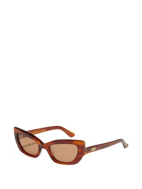 GANNI x Ace & Tate Sadie oval-frame sunglasses - Brown - zdjęcie produktu nr 2