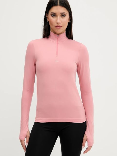 Pangaia longsleeve Plant-Stretch Zipped Long Sleeve Top damski kolor różowy 10002426 - zdjęcie produktu nr 1
