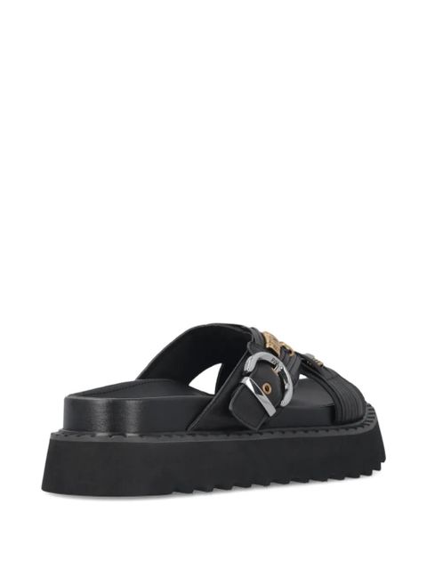 PINKO woven leather sandals - Black