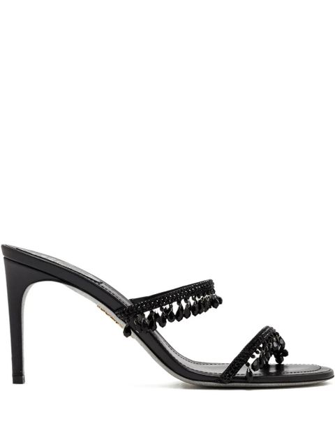 René Caovilla Chandelier crystal-embellished sandals - Black - zdjęcie produktu nr 1