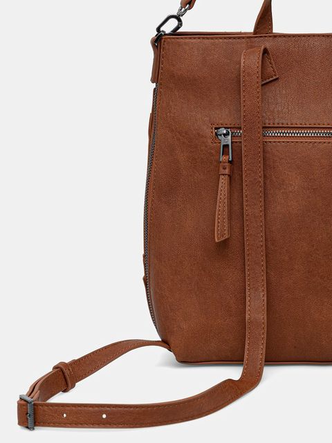 Desigual plecak EMBRO PATCH PRETORIA damski kolor brązowy mały gładki 25WAKP23