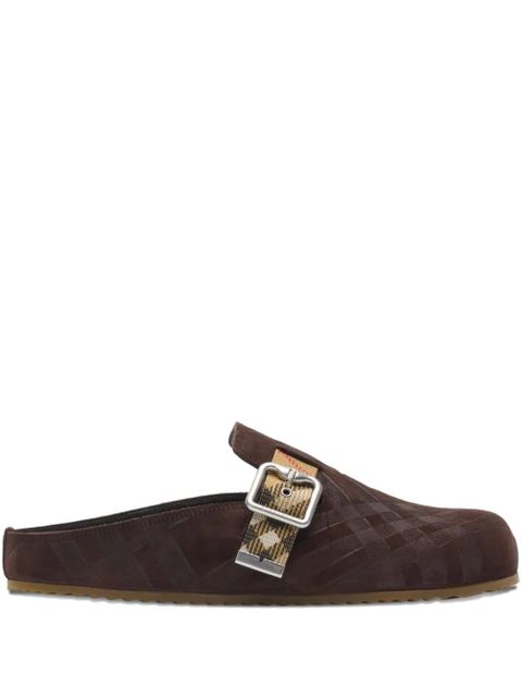 Burberry check-pattern buckle sandals - Brown - zdjęcie produktu nr 1