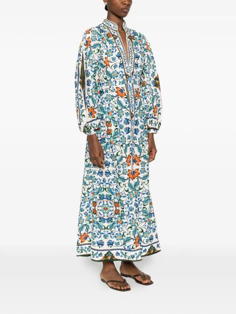 FARM Rio floral-print maxi dress - White