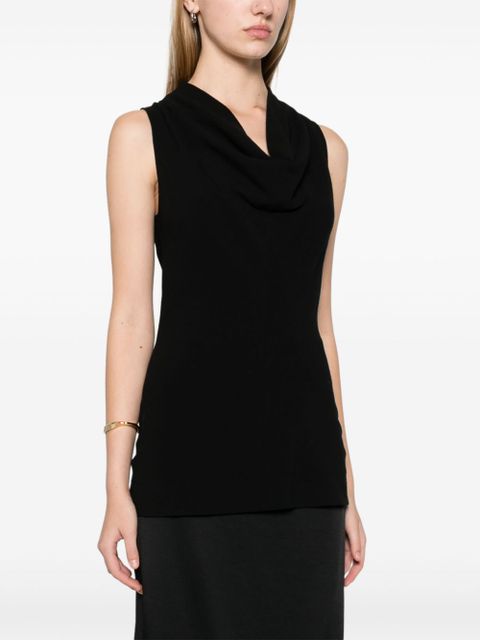 TOTEME cowl-neck top - Black