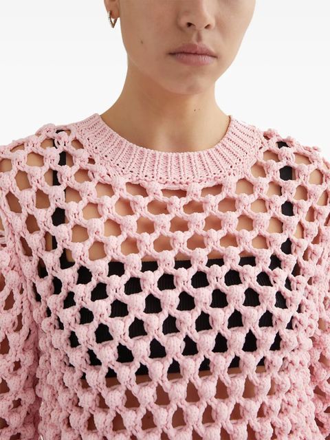 Jil Sander open-knit sweater - Pink