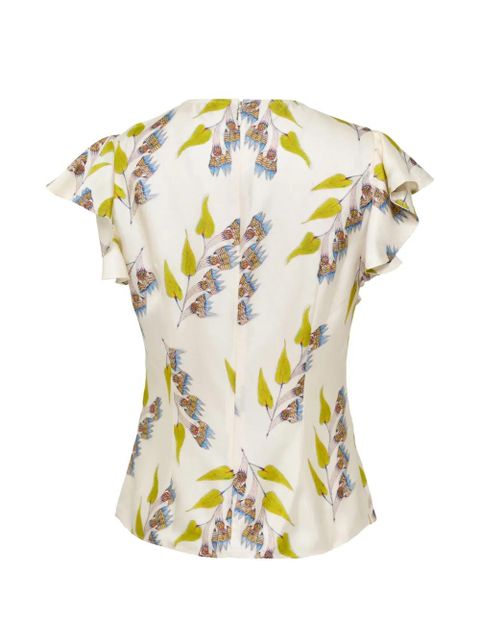 Ulla Johnson Botanical ruffled top - Neutrals - zdjęcie produktu nr 2