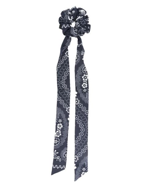 Maje bandana-print silk scrunchie - Blue - zdjęcie produktu nr 1