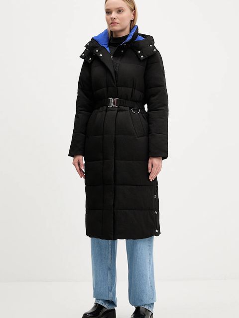 Desigual kurtka EXTRA CINTURON2 kolor czarny zimowa 25WWEW24 - zdjęcie produktu nr 1