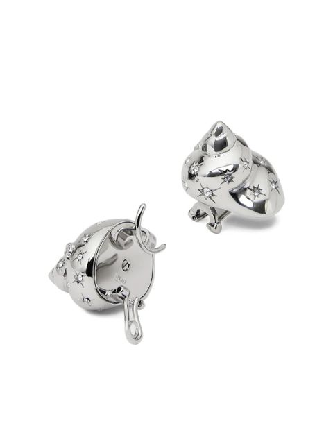 Versace crystal-embellished earrings - Silver - zdjęcie produktu nr 2