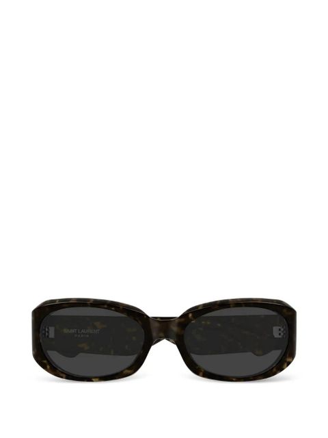 Saint Laurent rectangle-frame sunglasses - Brown - zdjęcie produktu nr 1