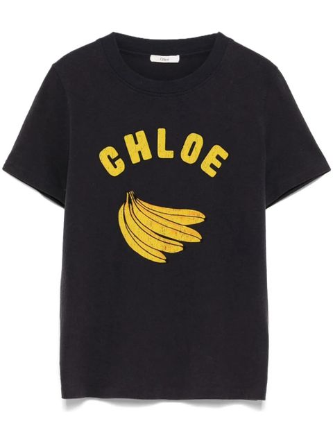 Chloé banana-print T-shirt - Blue