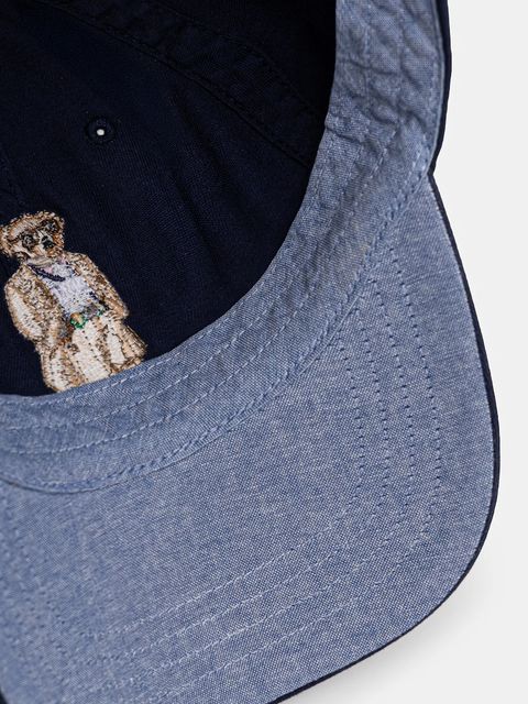 Polo Ralph Lauren czapka z daszkiem bawełniana kolor granatowy z aplikacją 211A87349