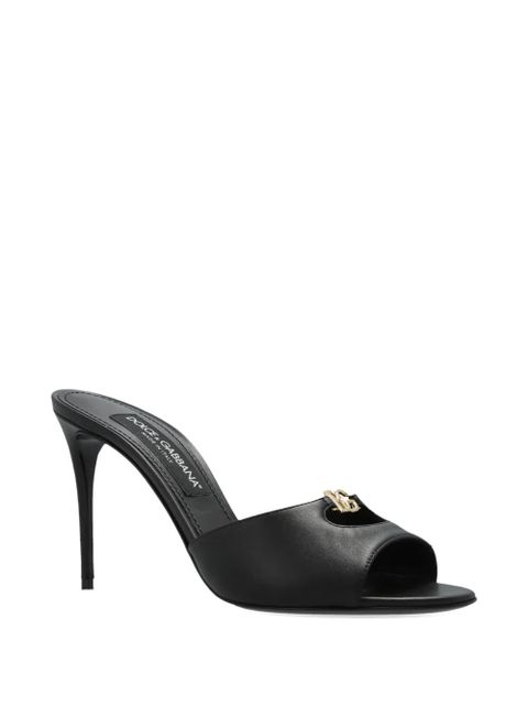 Dolce & Gabbana cutout logo mules - Black - zdjęcie produktu nr 2