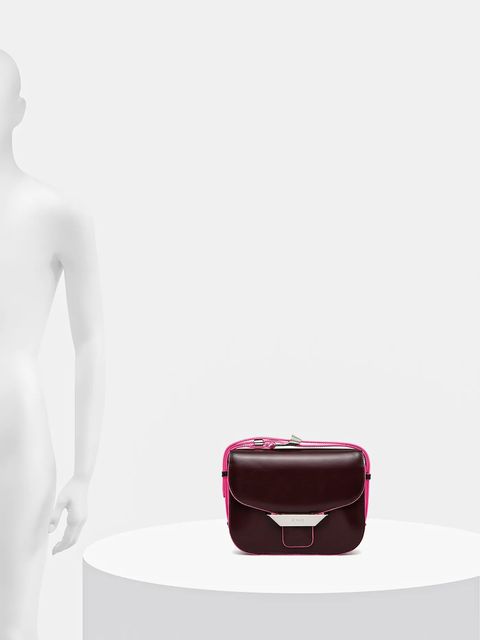 Kenzo torebka skórzana kolor bordowy FF52SA318L3B.24