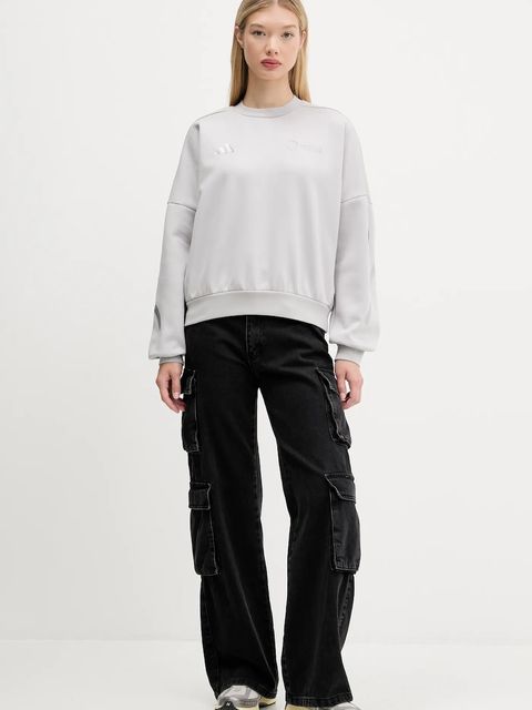 adidas bluza x Mercedes damska kolor szary z nadrukiem JW3480 - zdjęcie produktu nr 2