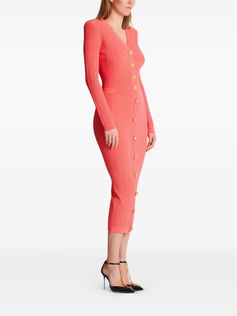 Balmain cable-knit skirt - Pink