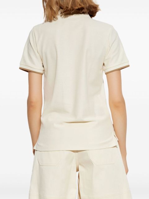 Moncler logo-patch polo shirt - Neutrals