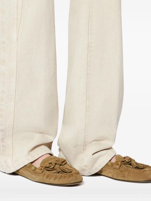 ISABEL MARANT tassel studded loafers - Brown