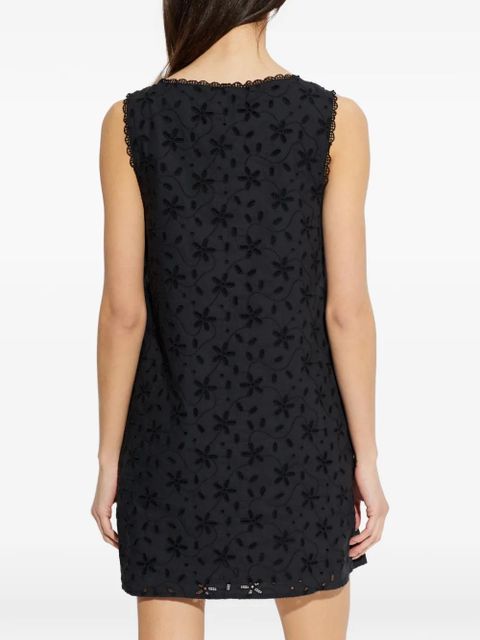 Posse floral-pattern sleeveless dress - Black