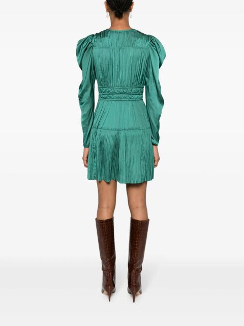 Ulla Johnson Lu plissé-effect minidress - Green