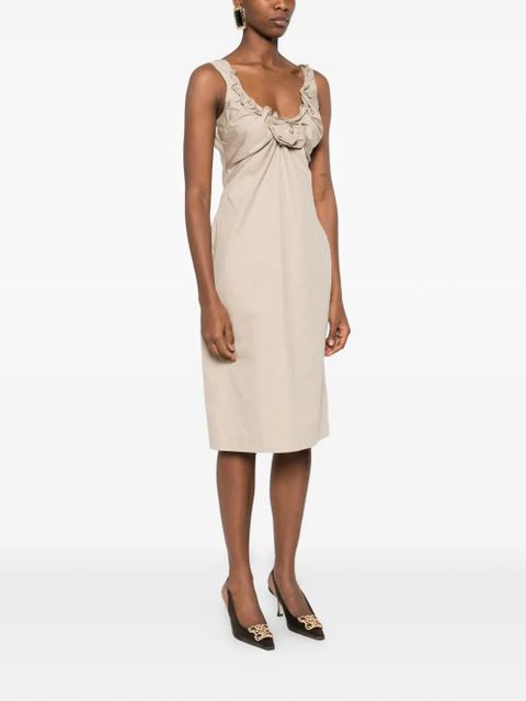 Magda Butrym flower-detail midi dress - Neutrals