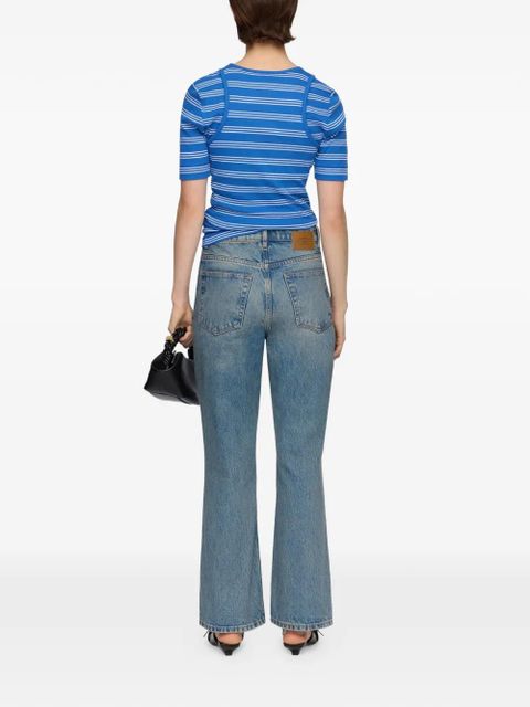 GANNI rigid cropped trousers - Blue