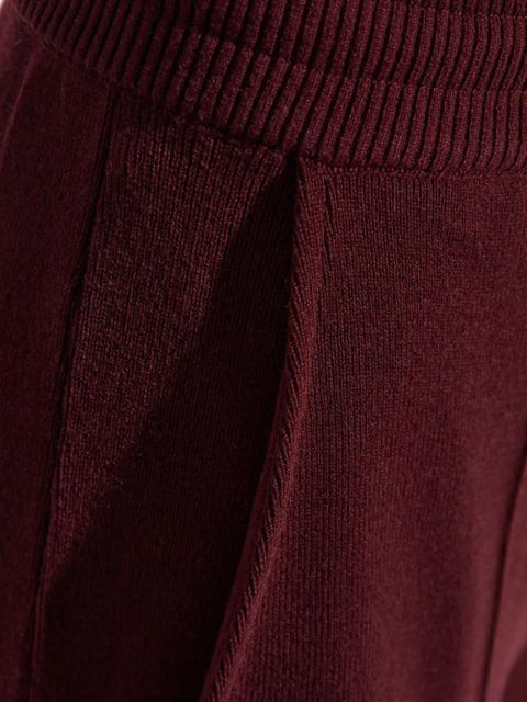 Lanvin elasticated-waistband wool-blend trousers - Red