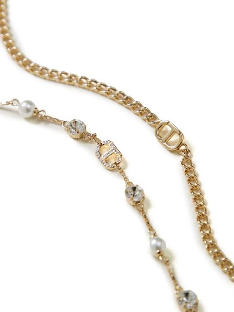 TWINSET Oval T rhinestone-embellished necklace - Gold - zdjęcie produktu nr 2