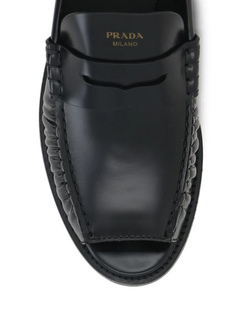 Prada open-toe loafers - Black