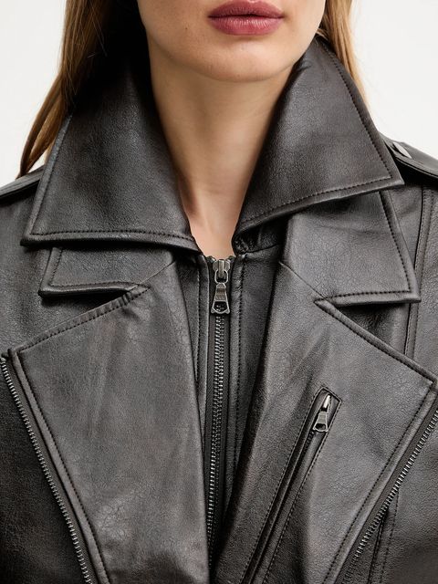 Bardot ramoneska kolor brązowy 59633JB3