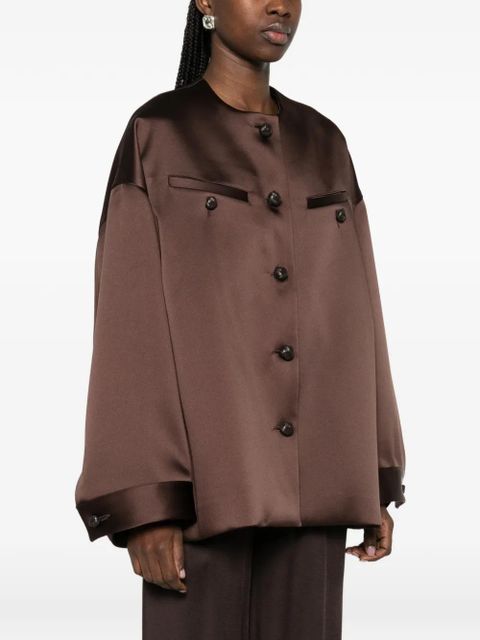 Róhe chest-pocket button jacket - Brown