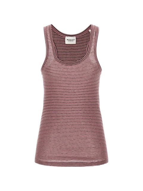 MARANT ÉTOILE Thea striped scoop-neck tank top - Pink - zdjęcie produktu nr 1