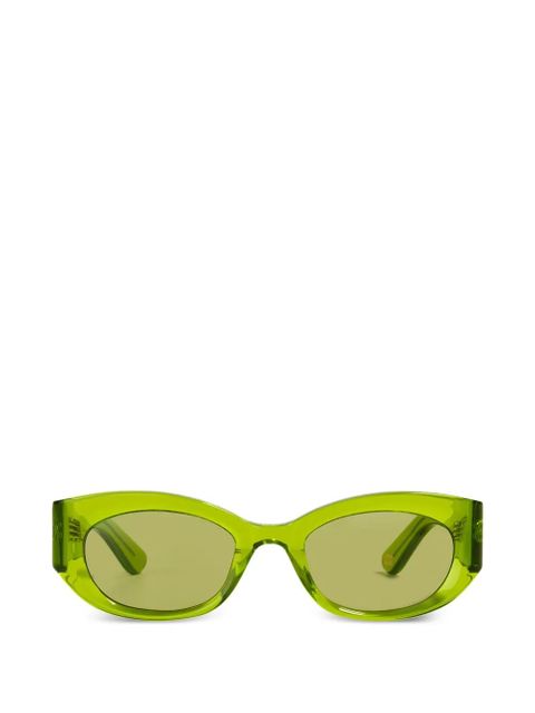 GANNI x Ace & Tate Xena logo-detail sunglasses - Green - zdjęcie produktu nr 1