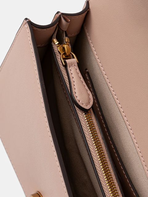 Pinko torebka skórzana kolor różowy 105856 A0F1